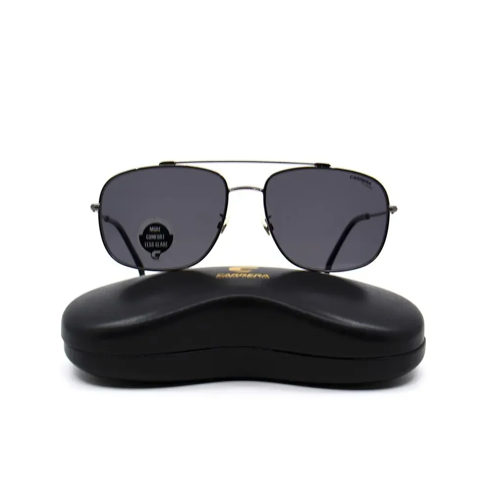 BRAND NEW CARRERA 182/F/S BLACK GREY POLARIZED AVIATOR SUNGLASSES